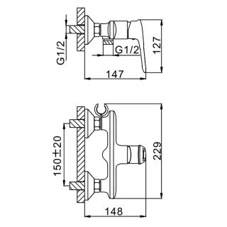 Гигиенический душ Frap F2049-6 черный